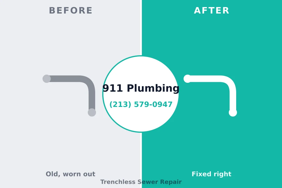 Before and after: plumbing company Farmingville, NY